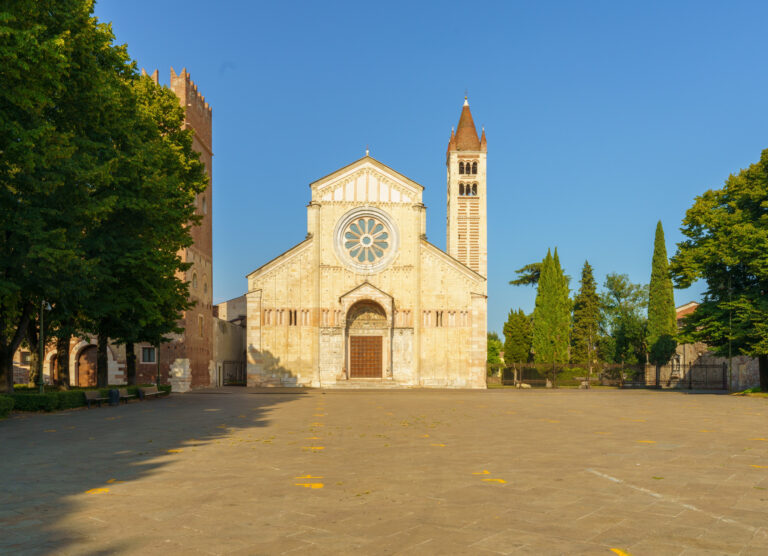 Basilica of San Zeno Maggiore in Verona – a Benedictine church with a western portal