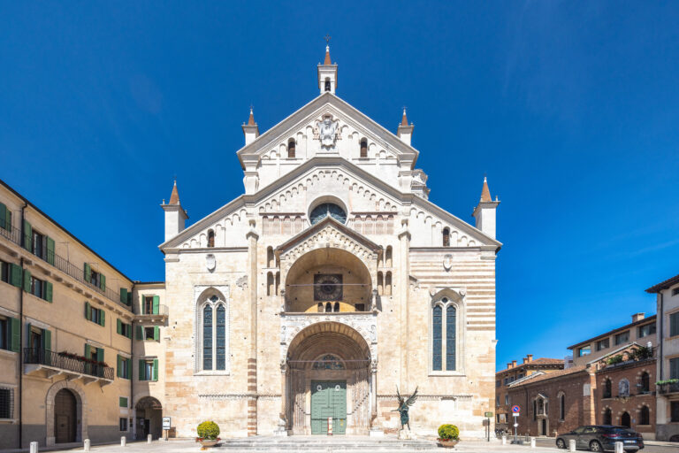 VERONA, ITALY - MAY 27, 2024: Verona Cathedral of Santa Maria Matricolare in historic centre.